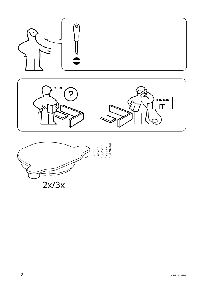 Assembly instructions for IKEA Voxtorp door walnut effect | Page 2 - IKEA SEKTION / MAXIMERA high cab f oven w 3 drawers/2 doors 494.667.14