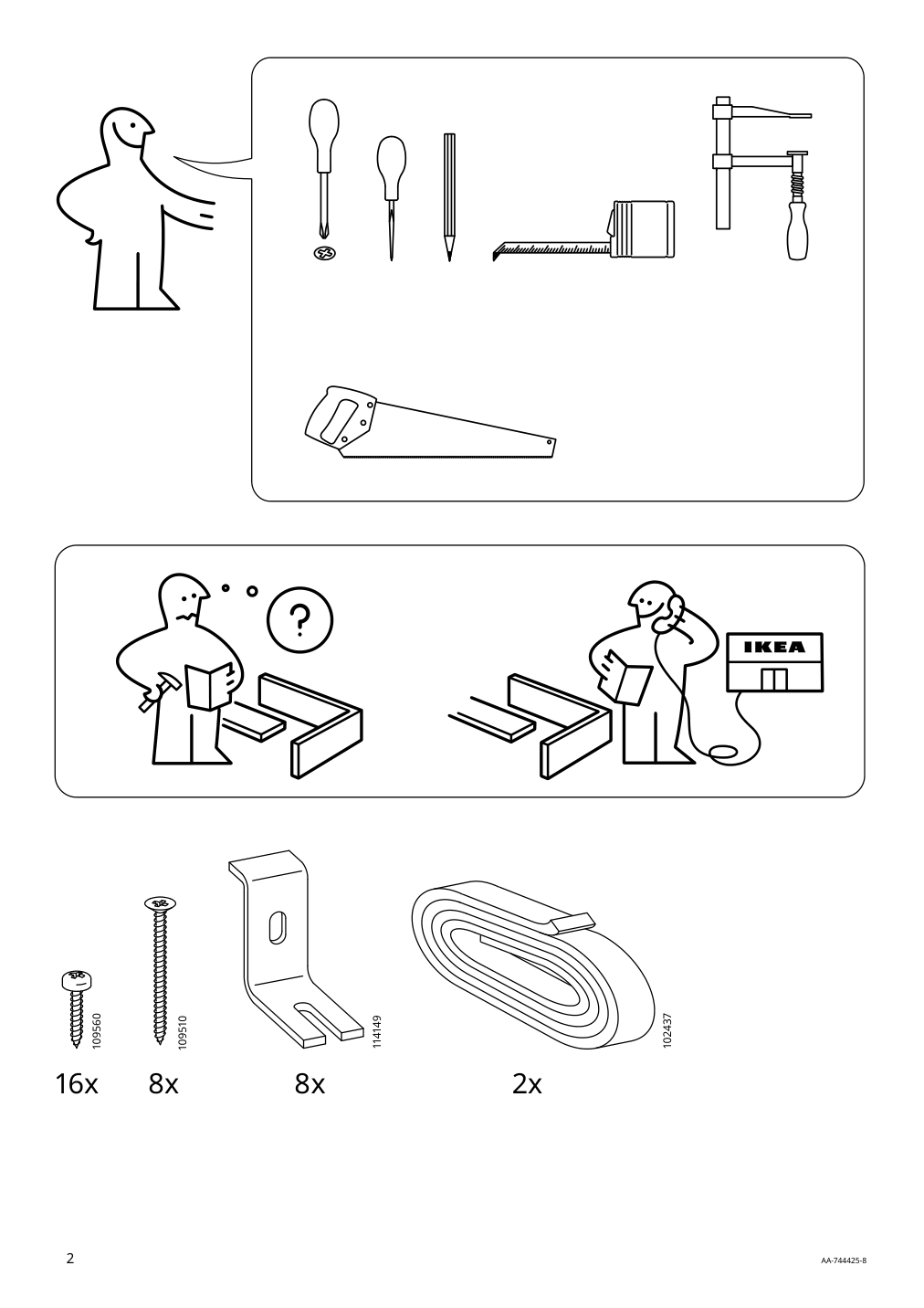 Assembly instructions for IKEA Bodarp rounded deco strip gray green | Page 2 - IKEA BODARP rounded deco strip 704.355.27