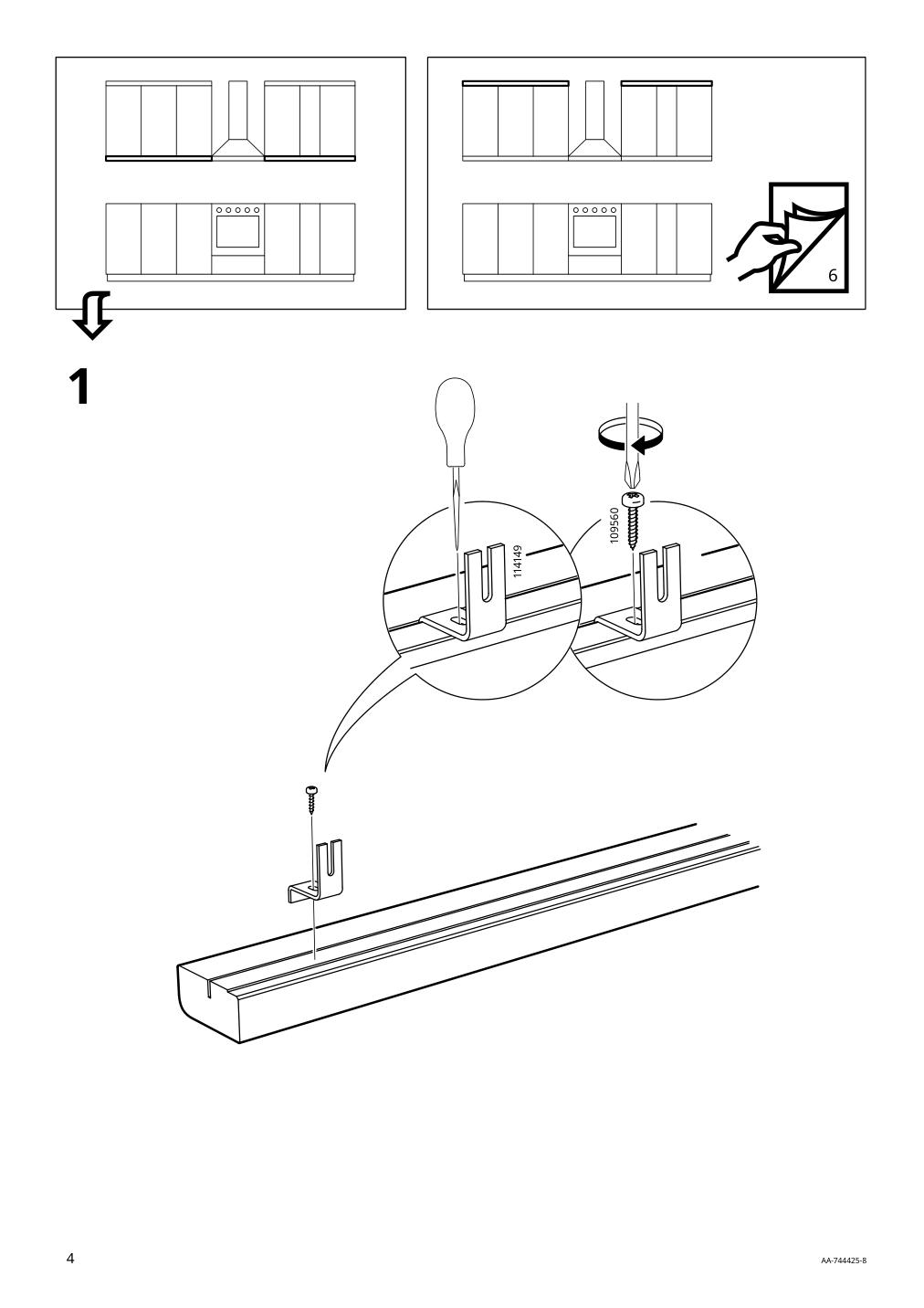 Assembly instructions for IKEA Bodarp rounded deco strip gray green | Page 4 - IKEA BODARP rounded deco strip 704.355.27