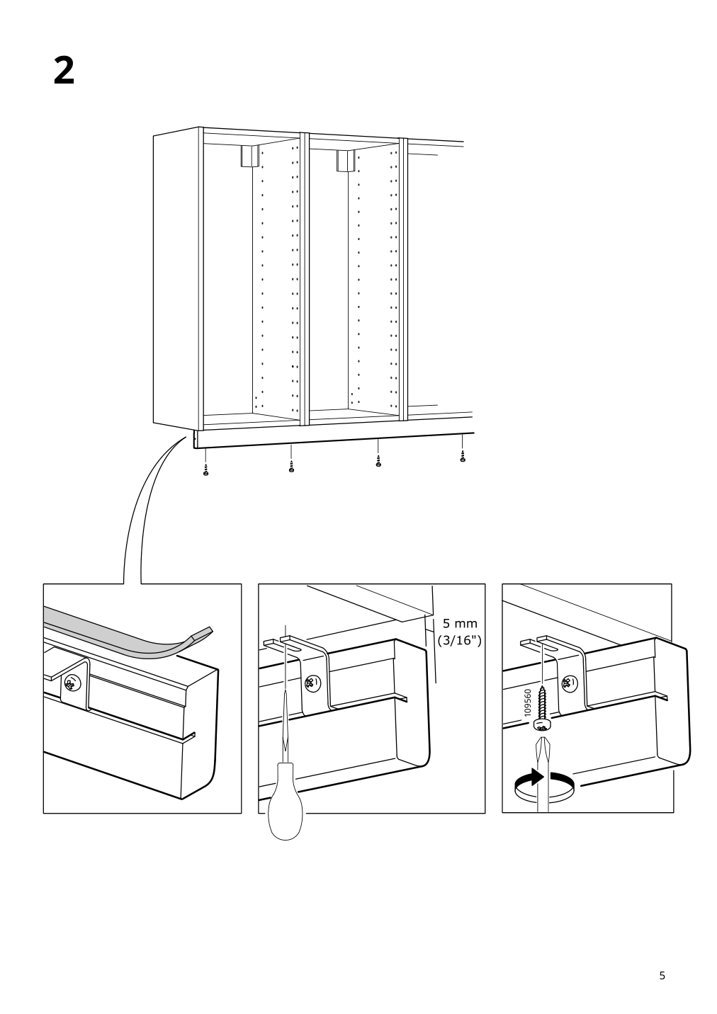 Assembly instructions for IKEA Bodarp rounded deco strip gray green | Page 5 - IKEA BODARP rounded deco strip 704.355.27