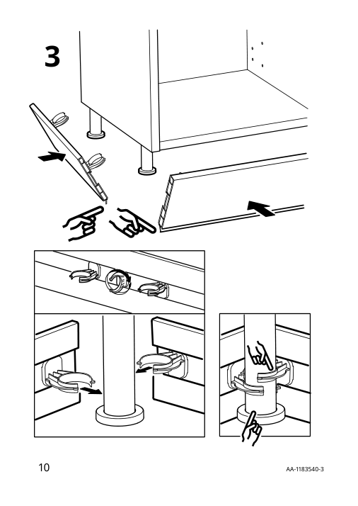 Assembly instructions for IKEA Bodarp toekick gray green | Page 10 - IKEA BODARP toekick 204.356.38