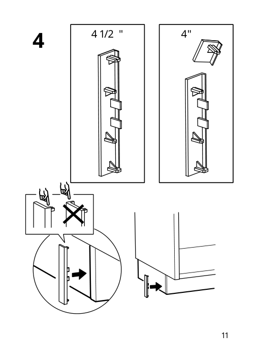 Assembly instructions for IKEA Bodarp toekick gray green | Page 11 - IKEA BODARP toekick 204.356.38