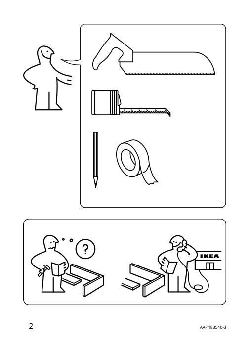 Assembly instructions for IKEA Bodarp toekick gray green | Page 2 - IKEA BODARP toekick 204.356.38