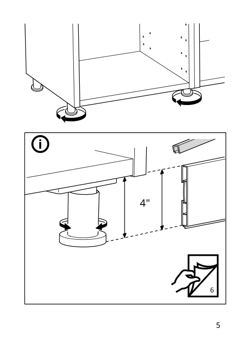 Assembly instructions for IKEA Bodarp toekick gray green | Page 5 - IKEA BODARP toekick 204.356.38