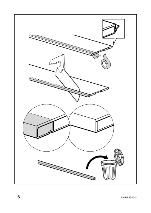 Assembly instructions for IKEA Bodarp toekick gray green | Page 6 - IKEA BODARP toekick 204.356.38