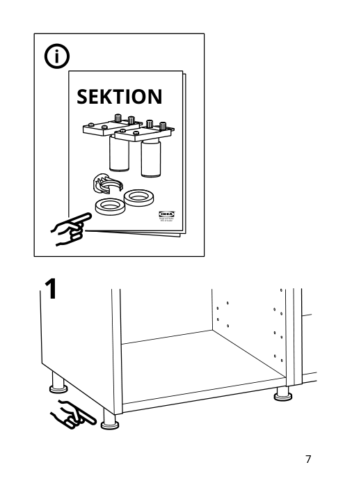 Assembly instructions for IKEA Bodarp toekick gray green | Page 7 - IKEA BODARP toekick 204.356.38