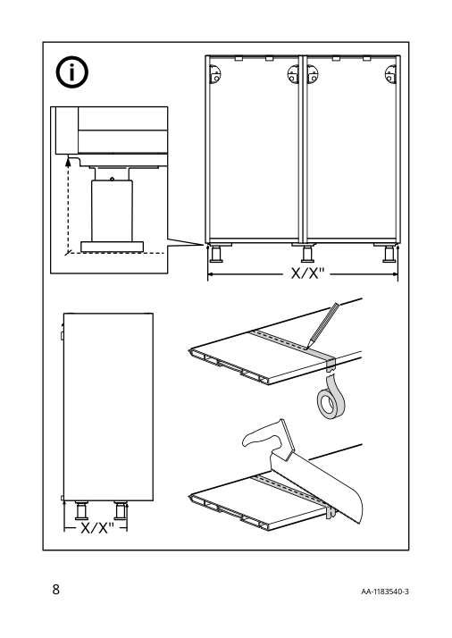 Assembly instructions for IKEA Bodarp toekick gray green | Page 8 - IKEA BODARP toekick 204.356.38