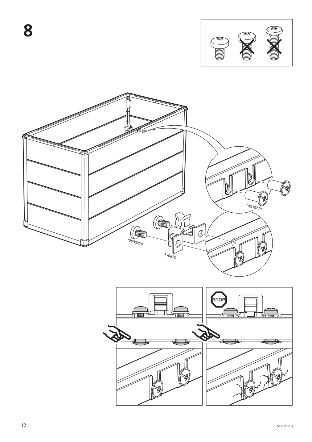 Assembly instructions for IKEA Vrenen storage box outdoor light gray gray | Page 12 - IKEA VRENEN storage box, outdoor 504.114.43