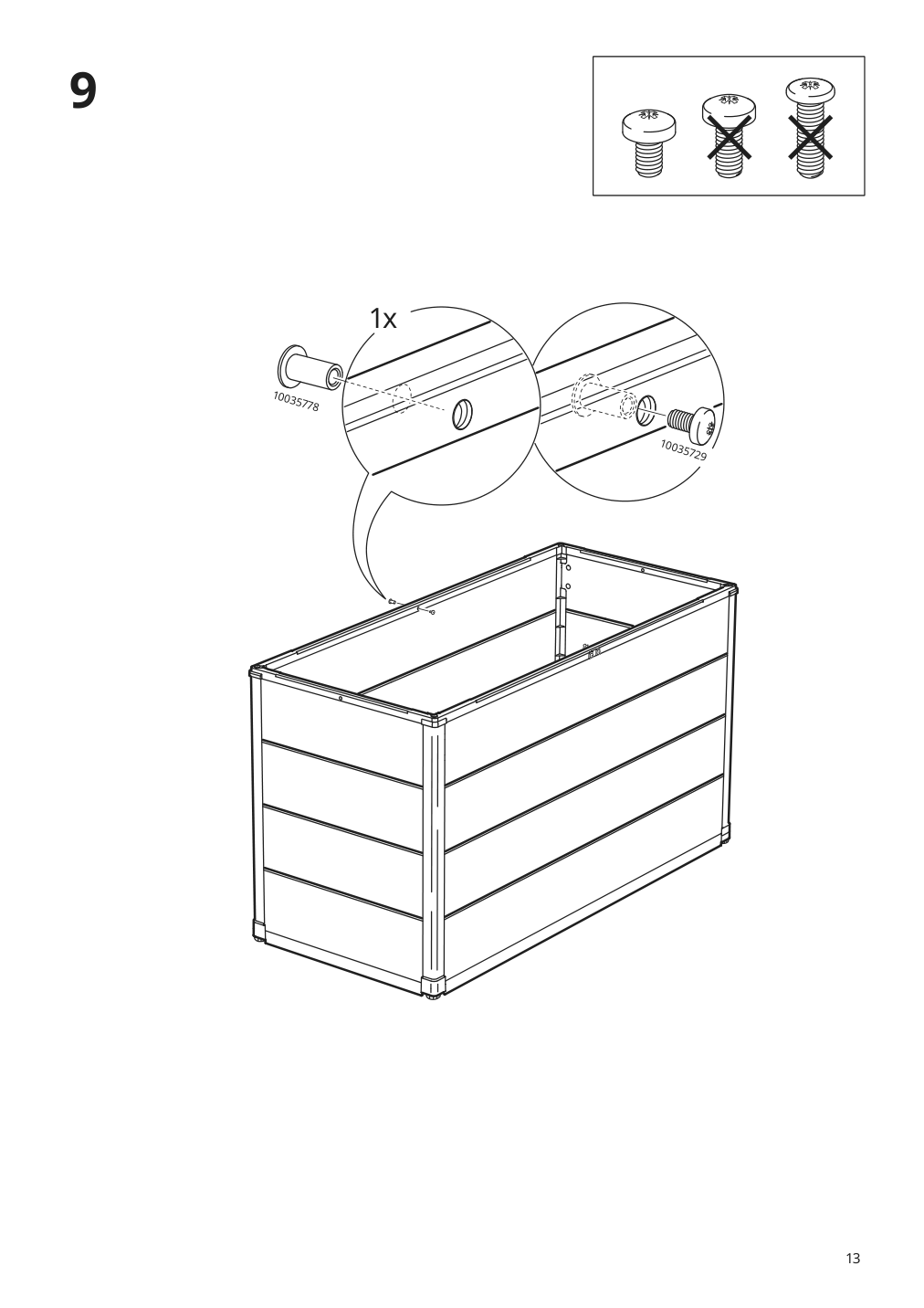 Assembly instructions for IKEA Vrenen storage box outdoor light gray gray | Page 13 - IKEA VRENEN storage box, outdoor 504.114.43