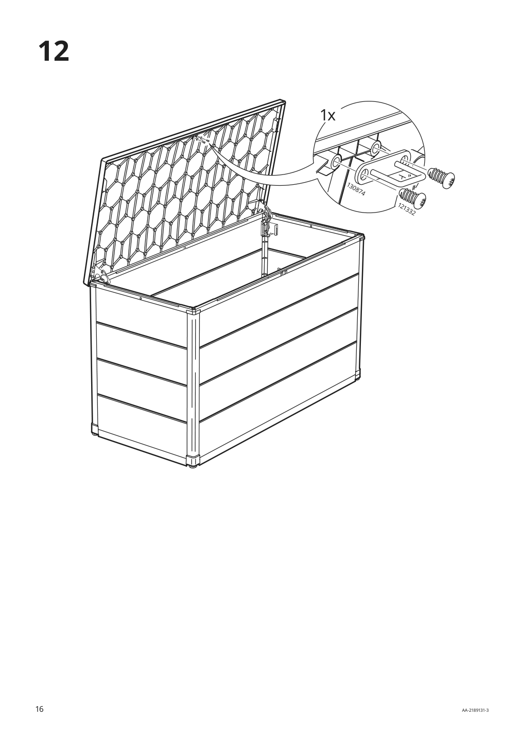 Assembly instructions for IKEA Vrenen storage box outdoor light gray gray | Page 16 - IKEA VRENEN storage box, outdoor 504.114.43