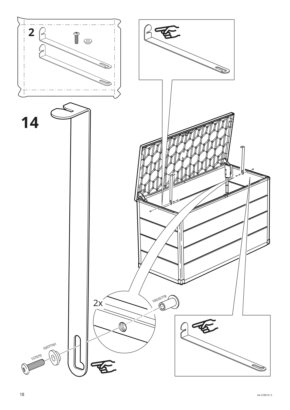 Assembly instructions for IKEA Vrenen storage box outdoor light gray gray | Page 18 - IKEA VRENEN storage box, outdoor 504.114.43