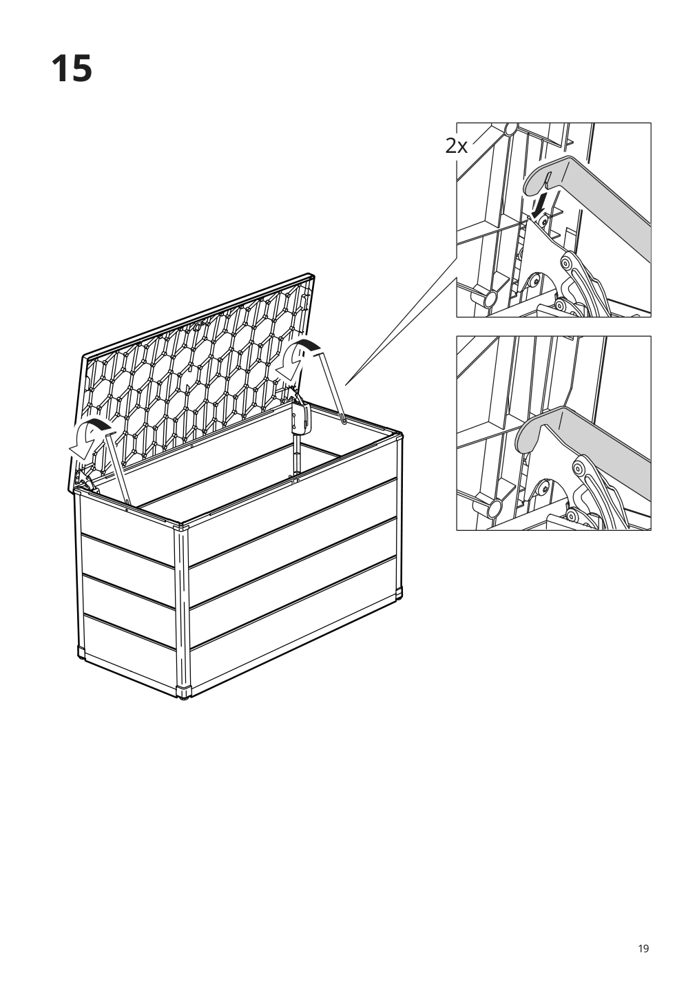 Assembly instructions for IKEA Vrenen storage box outdoor light gray gray | Page 19 - IKEA VRENEN storage box, outdoor 504.114.43