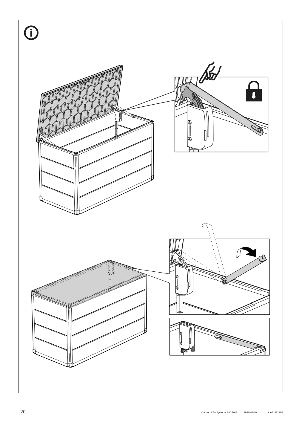 Assembly instructions for IKEA Vrenen storage box outdoor light gray gray | Page 20 - IKEA VRENEN storage box, outdoor 504.114.43