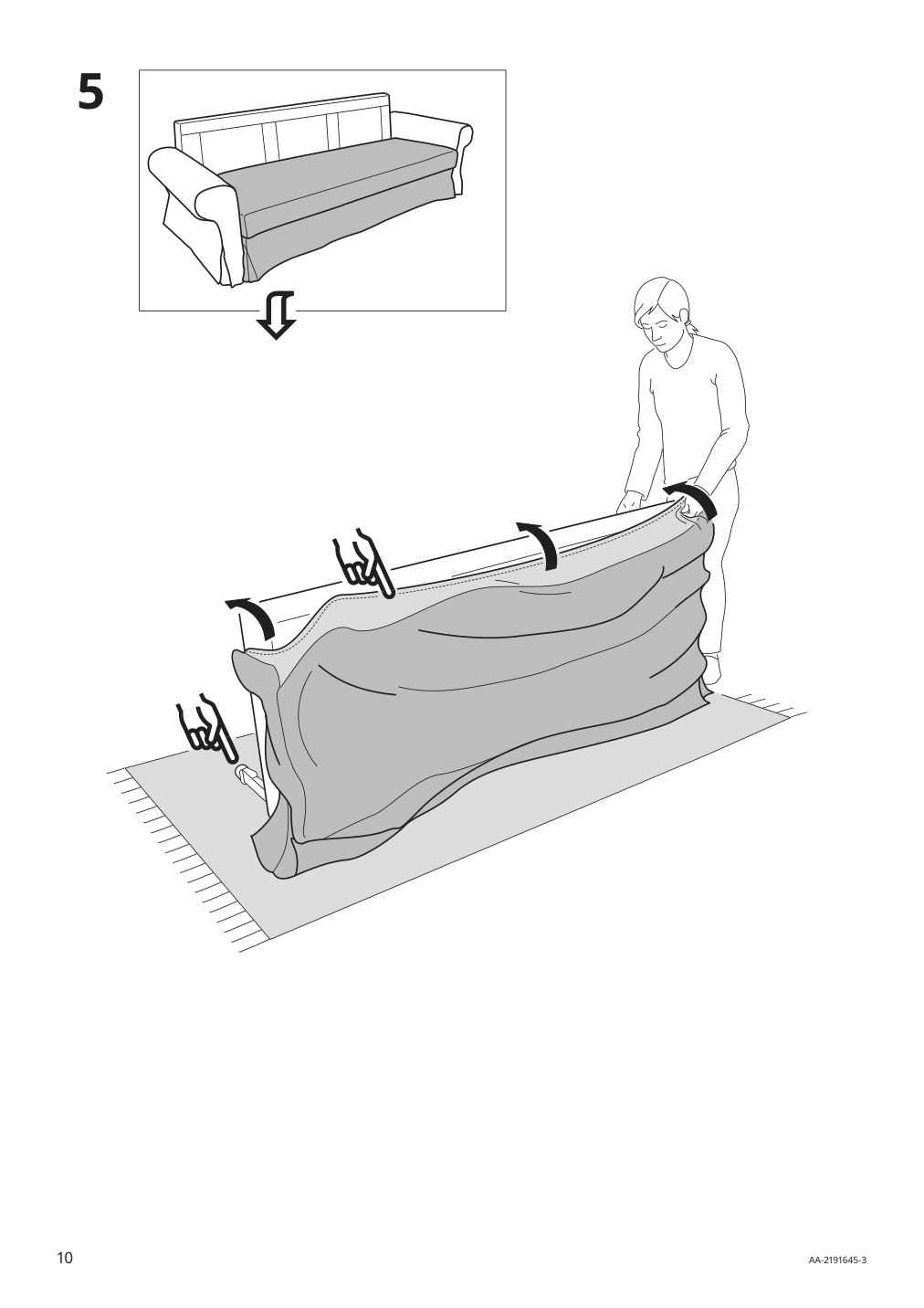 Assembly instructions for IKEA Vretstorp frame for sleeper sofa | Page 10 - IKEA VRETSTORP sleeper sofa 094.912.54