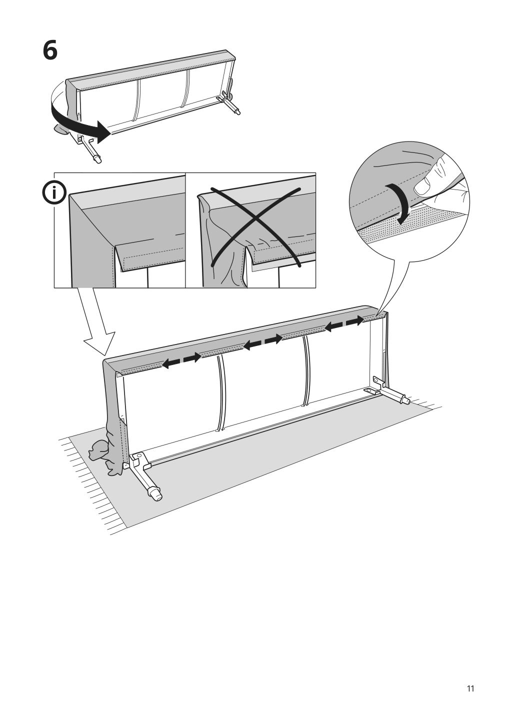 Assembly instructions for IKEA Vretstorp frame for sleeper sofa | Page 11 - IKEA VRETSTORP sleeper sofa 094.912.54