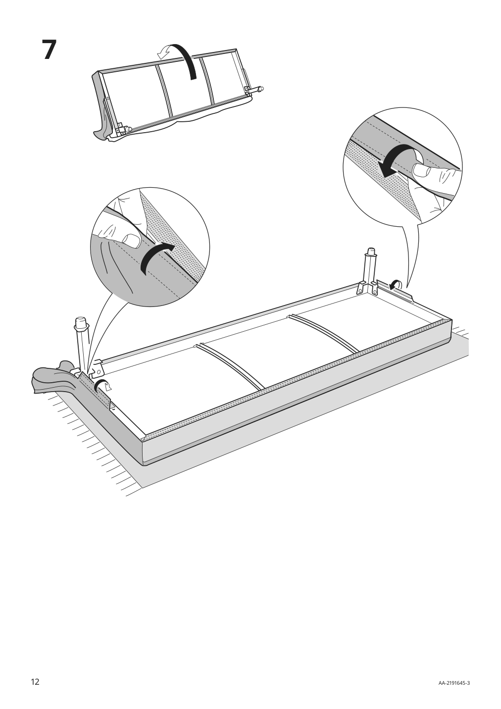 Assembly instructions for IKEA Vretstorp frame for sleeper sofa | Page 12 - IKEA VRETSTORP sleeper sofa 094.912.54