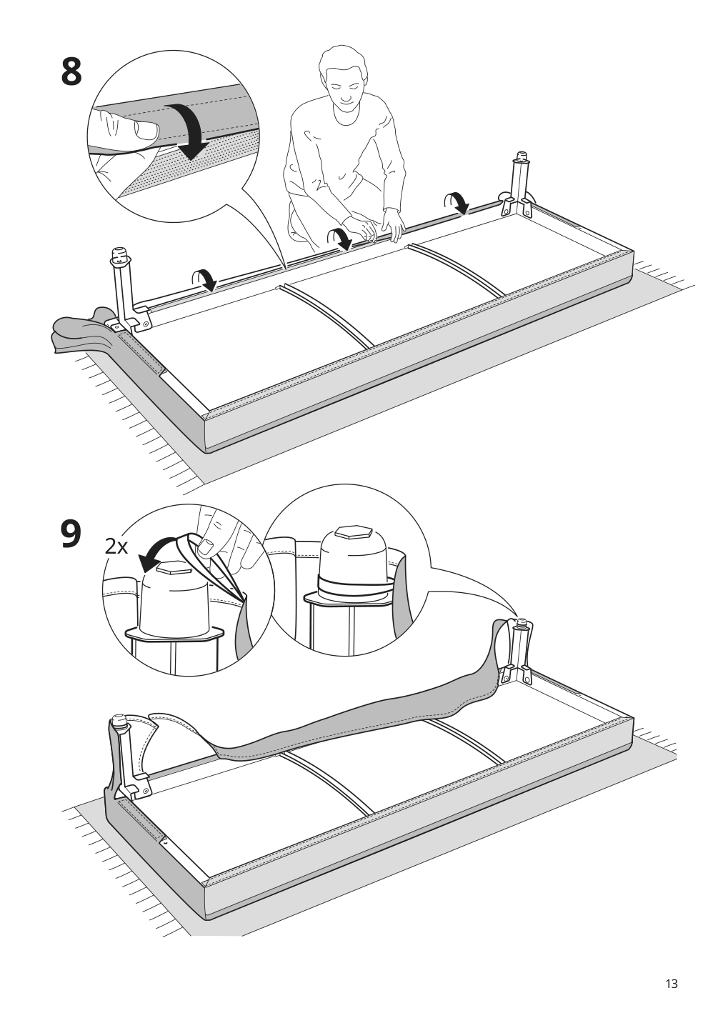 Assembly instructions for IKEA Vretstorp frame for sleeper sofa | Page 13 - IKEA VRETSTORP sleeper sofa 094.912.54