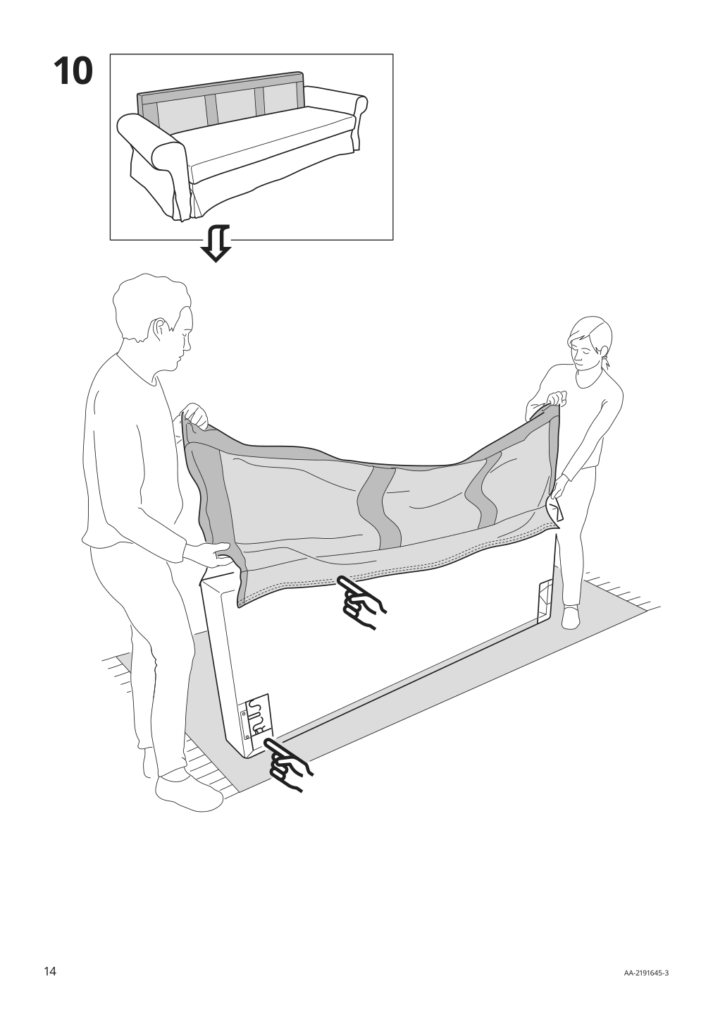 Assembly instructions for IKEA Vretstorp frame for sleeper sofa | Page 14 - IKEA VRETSTORP sleeper sofa 094.912.54