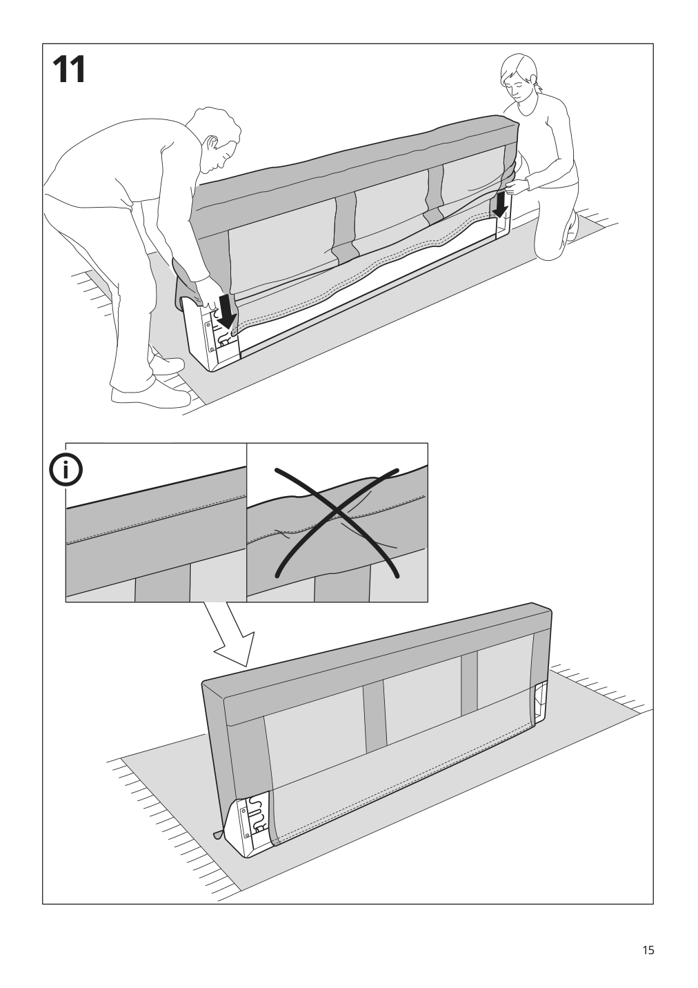 Assembly instructions for IKEA Vretstorp frame for sleeper sofa | Page 15 - IKEA VRETSTORP sleeper sofa 094.912.54