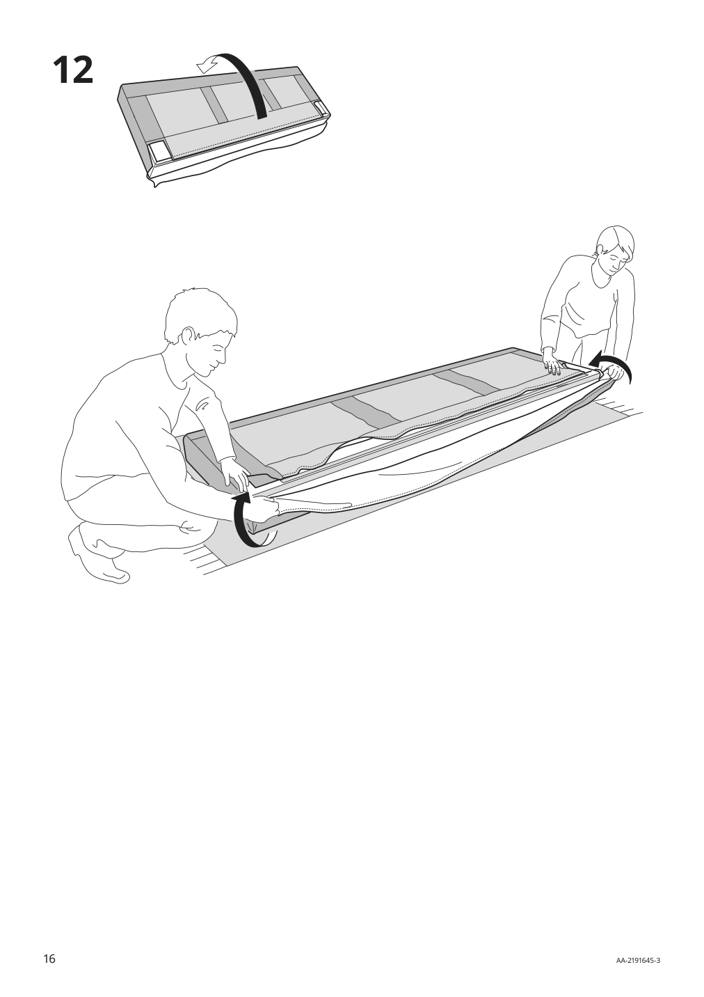 Assembly instructions for IKEA Vretstorp frame for sleeper sofa | Page 16 - IKEA VRETSTORP sleeper sofa 094.912.54