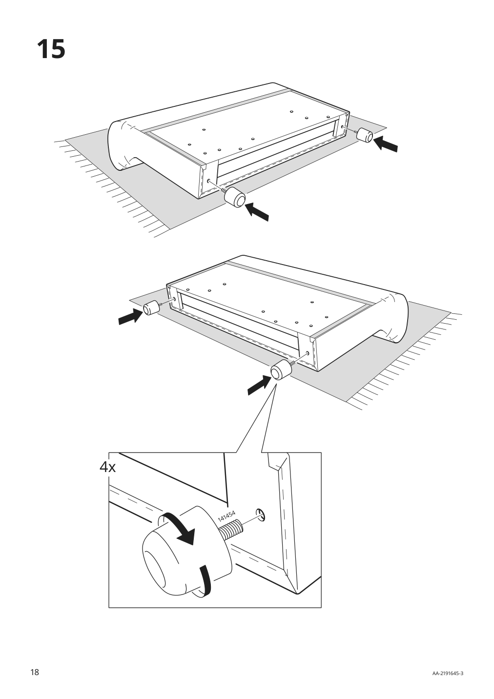 Assembly instructions for IKEA Vretstorp frame for sleeper sofa | Page 18 - IKEA VRETSTORP sleeper sofa 094.912.54