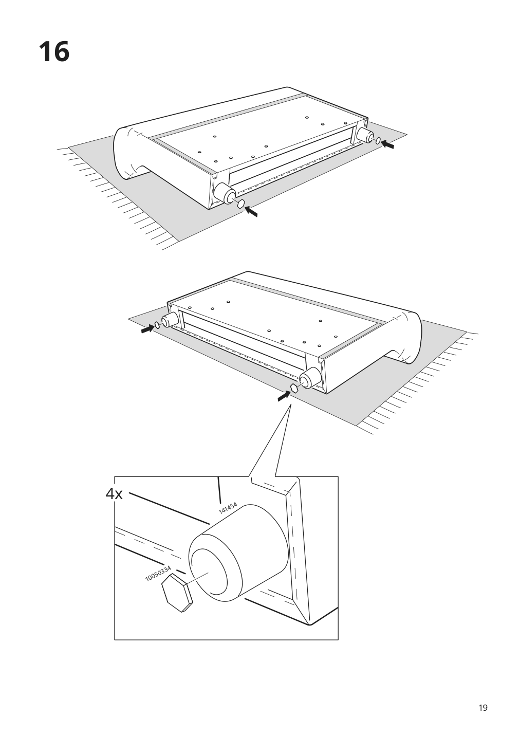 Assembly instructions for IKEA Vretstorp frame for sleeper sofa | Page 19 - IKEA VRETSTORP sleeper sofa 094.912.54