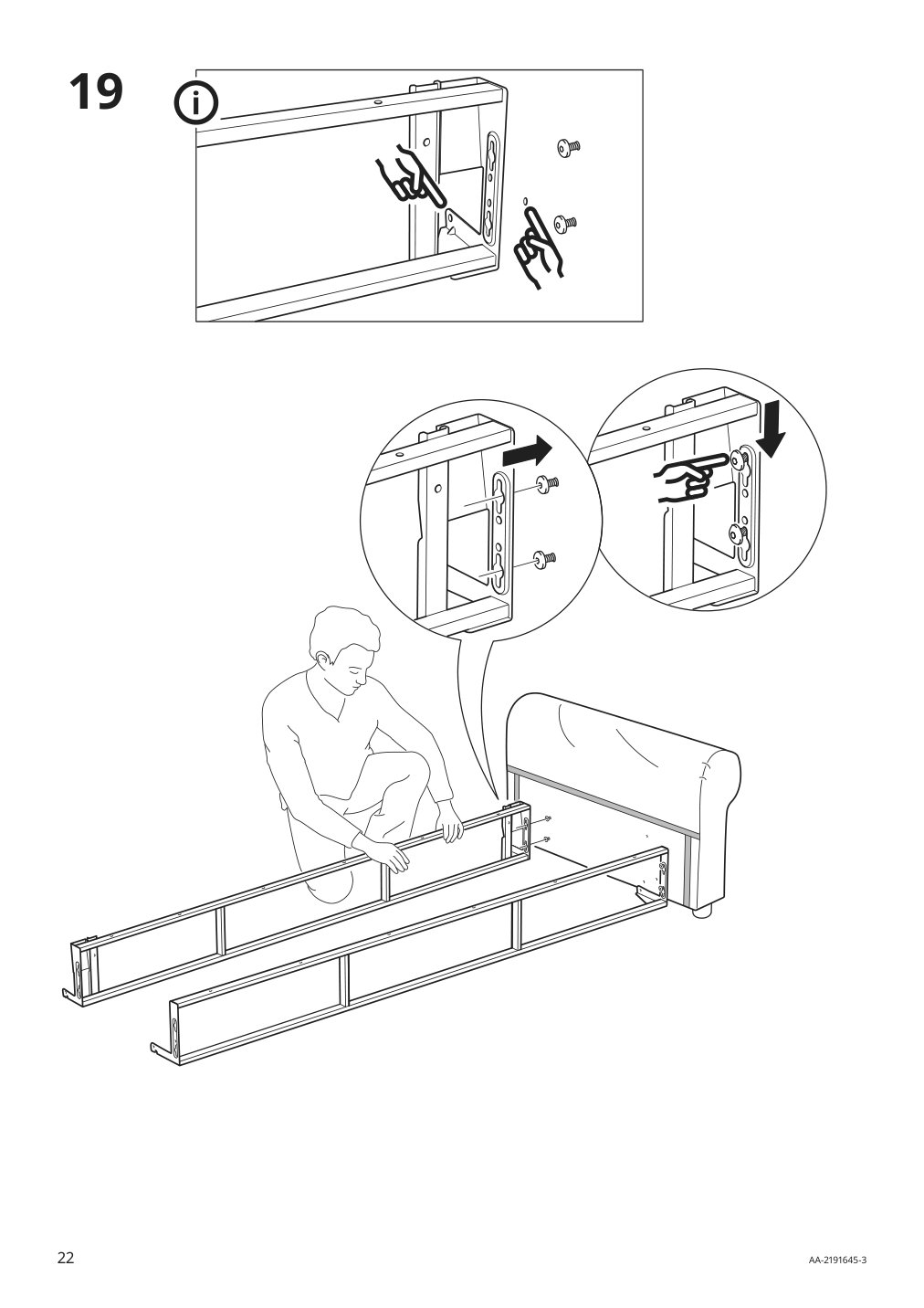 Assembly instructions for IKEA Vretstorp frame for sleeper sofa | Page 22 - IKEA VRETSTORP sleeper sofa 094.912.54