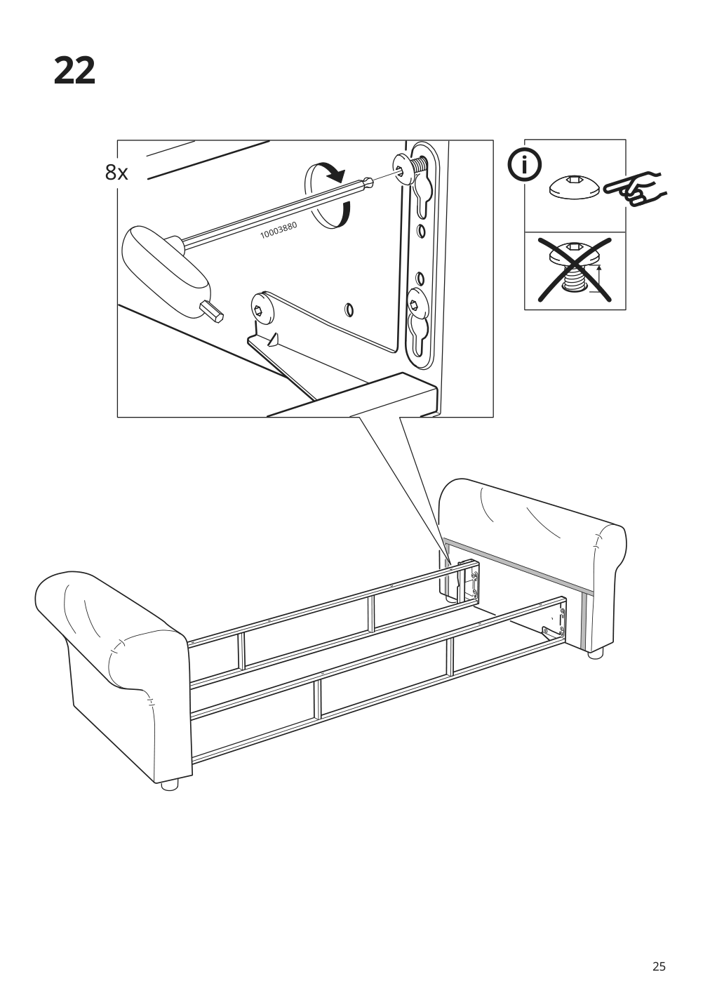 Assembly instructions for IKEA Vretstorp frame for sleeper sofa | Page 25 - IKEA VRETSTORP sleeper sofa 094.912.54