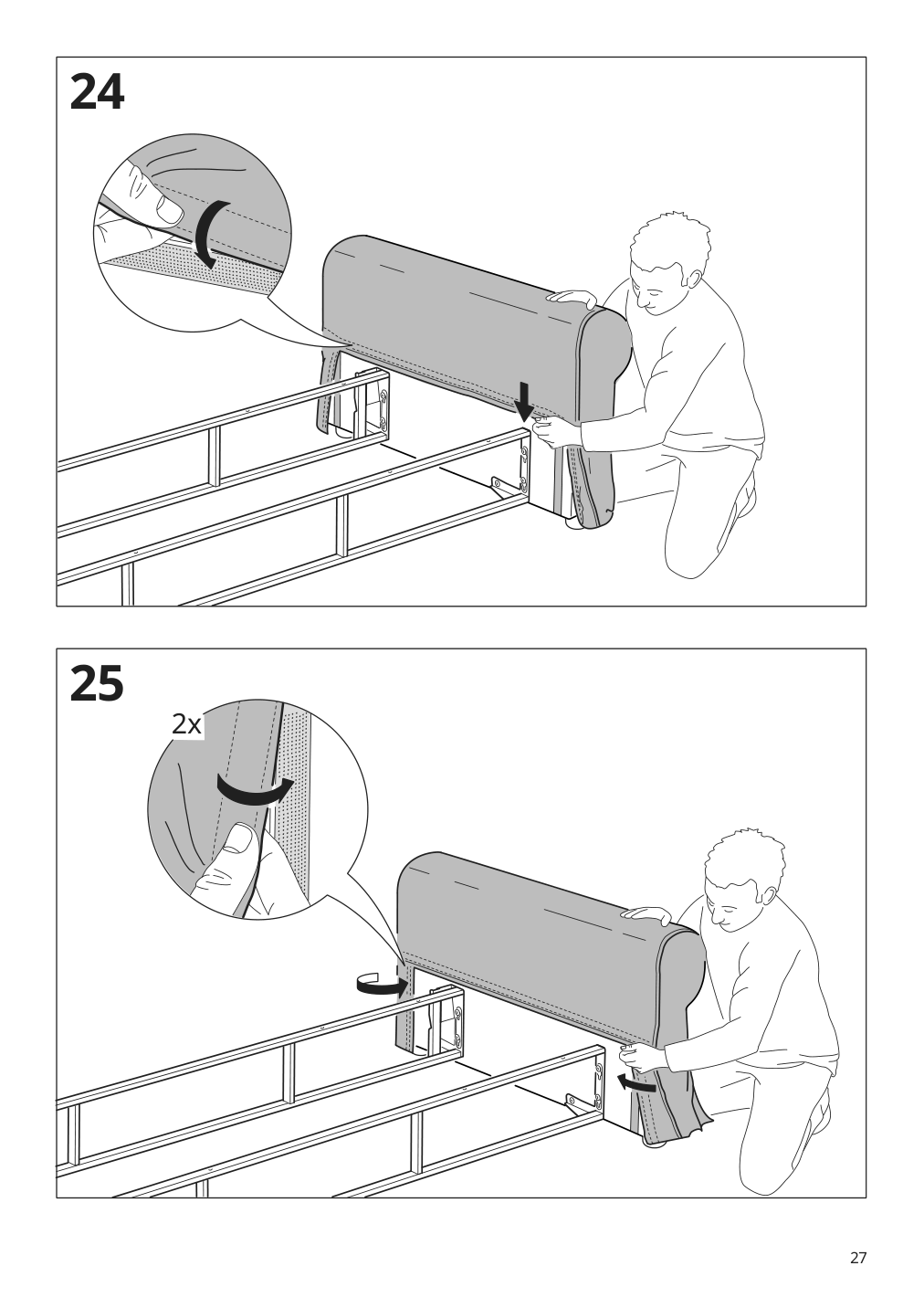 Assembly instructions for IKEA Vretstorp frame for sleeper sofa | Page 27 - IKEA VRETSTORP sleeper sofa 094.912.54