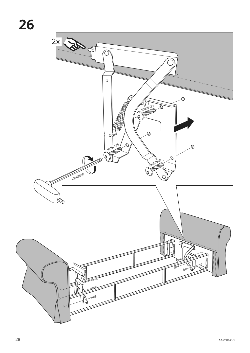 Assembly instructions for IKEA Vretstorp frame for sleeper sofa | Page 28 - IKEA VRETSTORP sleeper sofa 094.912.54