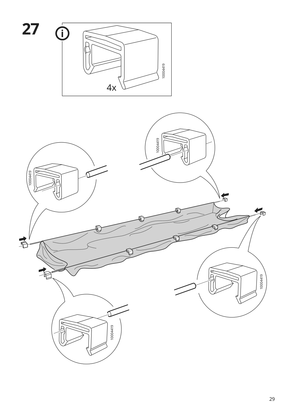 Assembly instructions for IKEA Vretstorp frame for sleeper sofa | Page 29 - IKEA VRETSTORP sleeper sofa 094.912.54