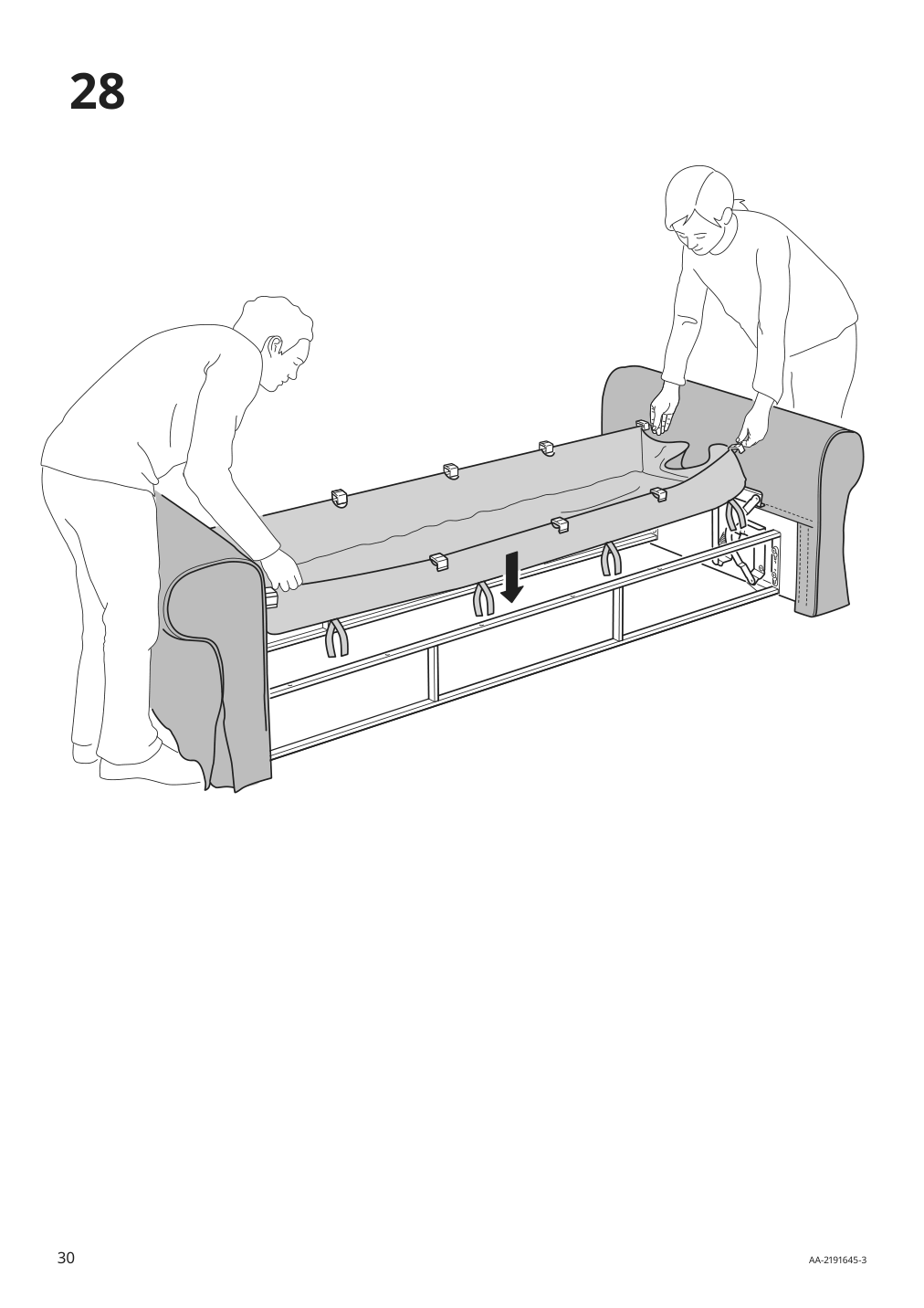 Assembly instructions for IKEA Vretstorp frame for sleeper sofa | Page 30 - IKEA VRETSTORP sleeper sofa 094.912.54