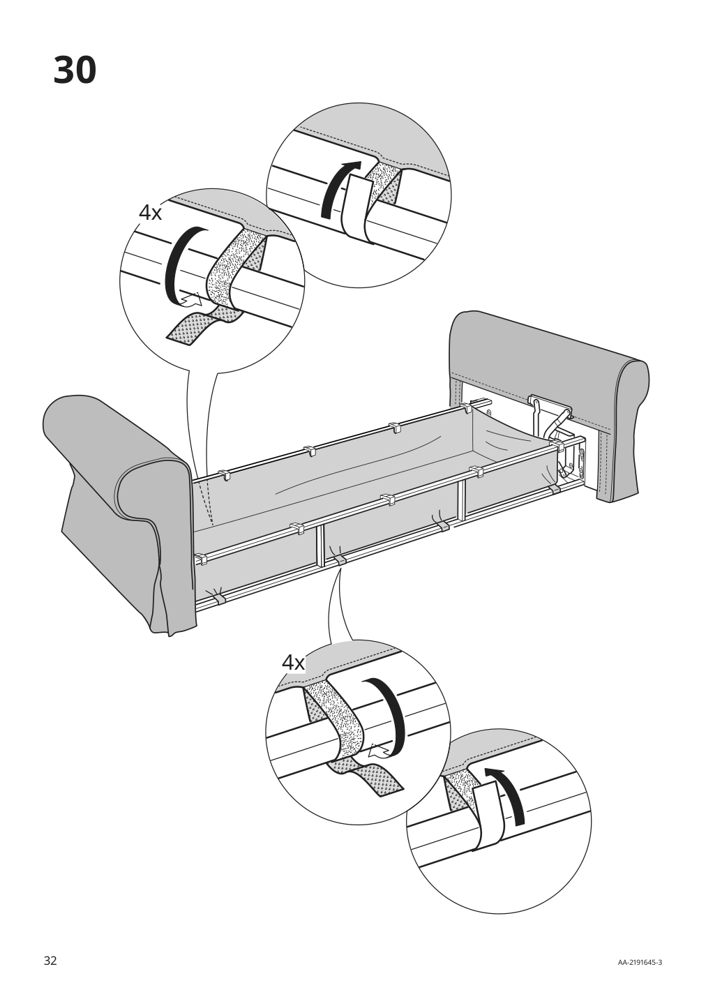 Assembly instructions for IKEA Vretstorp frame for sleeper sofa | Page 32 - IKEA VRETSTORP sleeper sofa 094.912.54