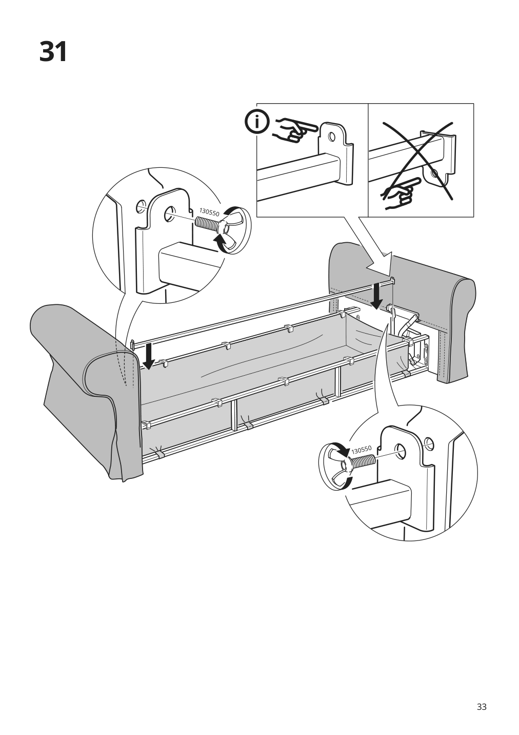 Assembly instructions for IKEA Vretstorp frame for sleeper sofa | Page 33 - IKEA VRETSTORP sleeper sofa 094.912.54