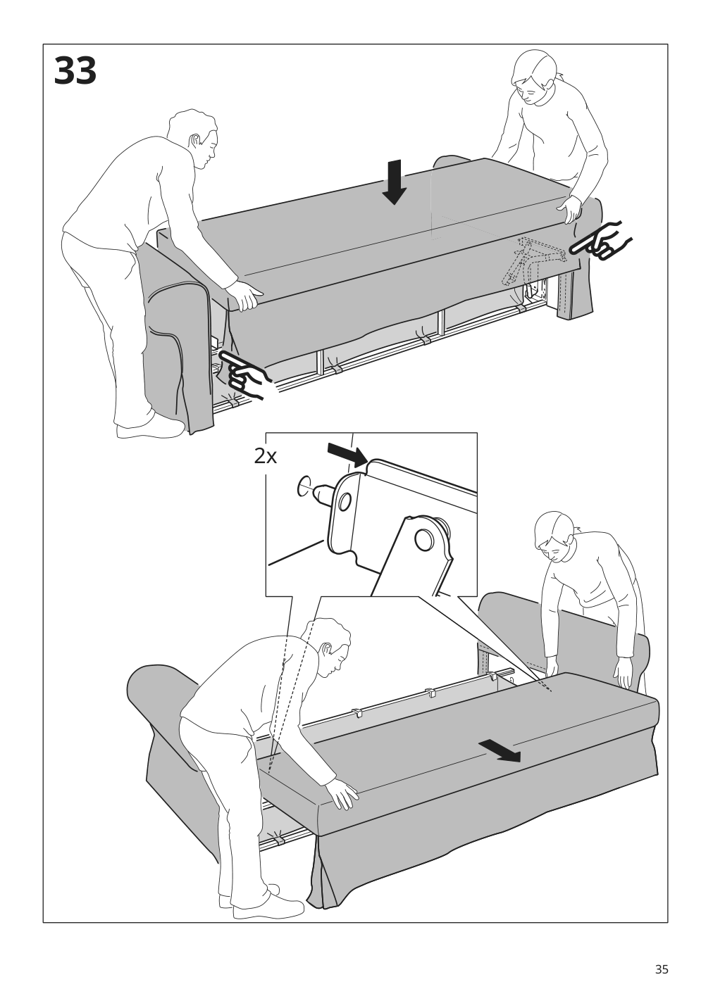 Assembly instructions for IKEA Vretstorp frame for sleeper sofa | Page 35 - IKEA VRETSTORP sleeper sofa 094.912.54