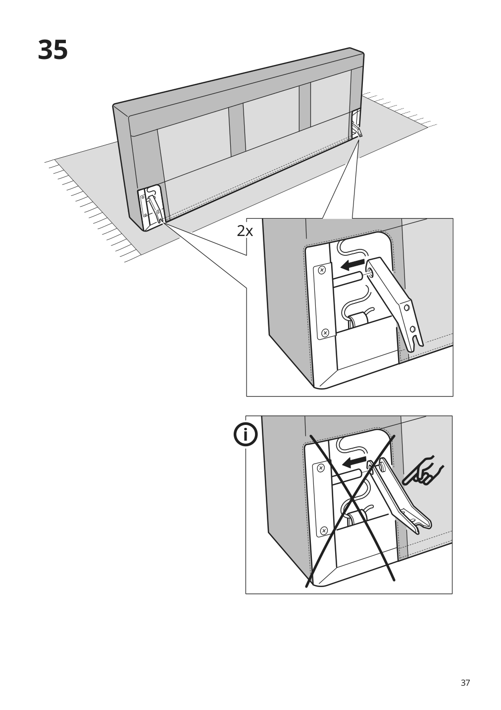 Assembly instructions for IKEA Vretstorp frame for sleeper sofa | Page 37 - IKEA VRETSTORP sleeper sofa 094.912.54