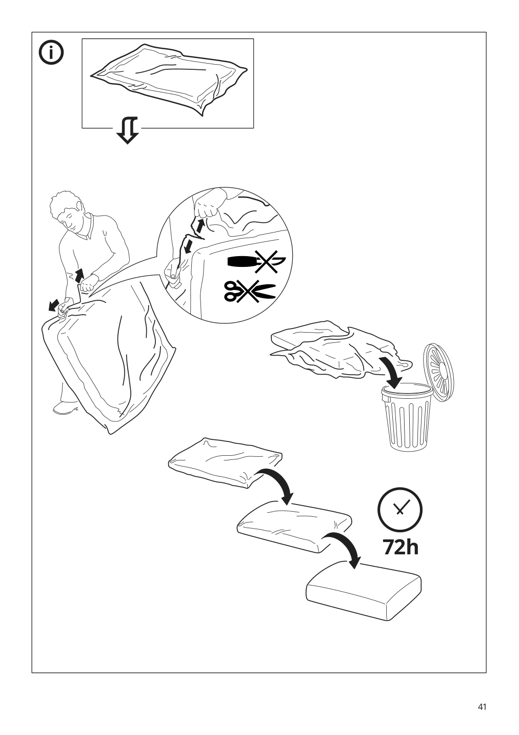 Assembly instructions for IKEA Vretstorp frame for sleeper sofa | Page 41 - IKEA VRETSTORP sleeper sofa 094.912.54