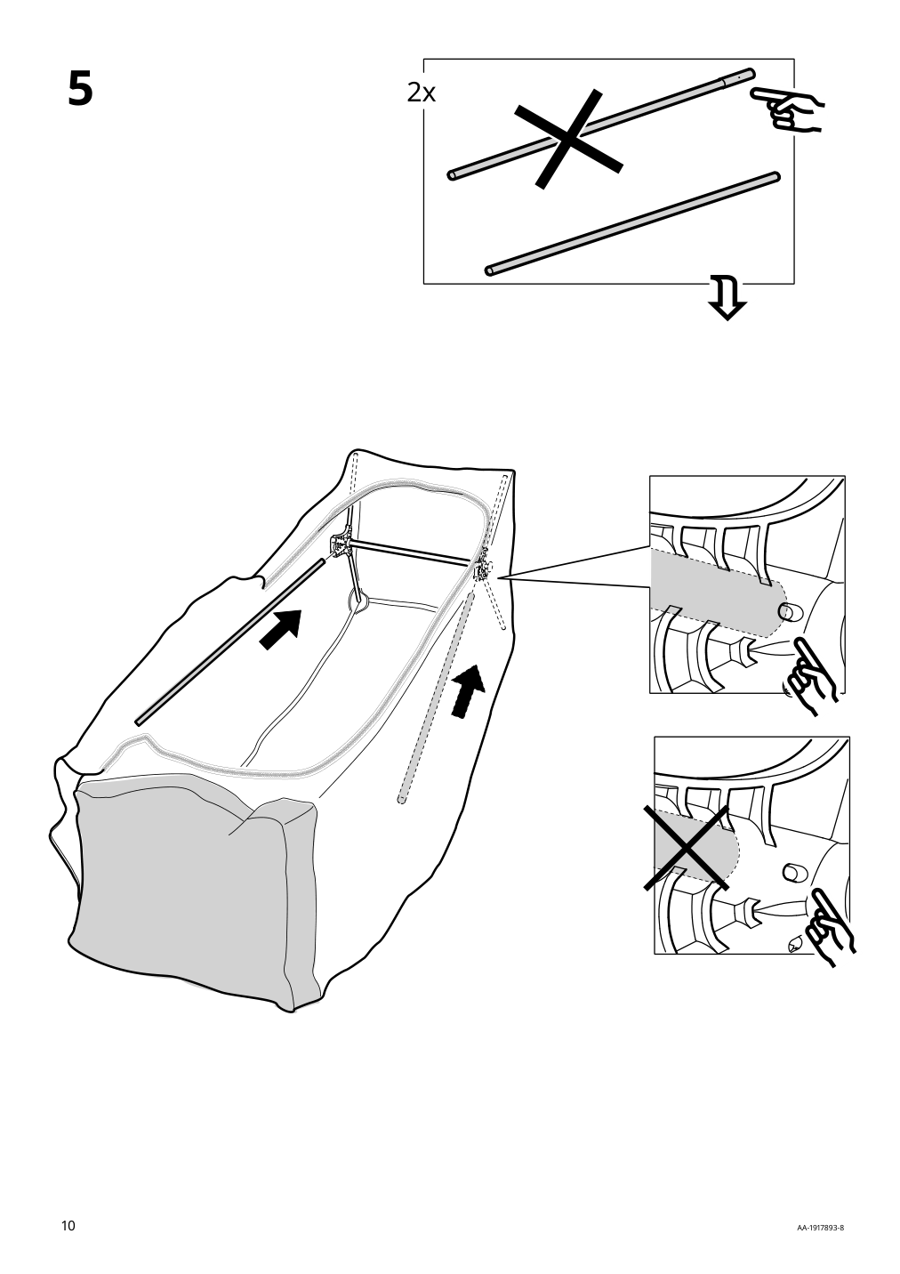 Assembly instructions for IKEA Vuku wardrobe white | Page 10 - IKEA VUKU wardrobe 803.319.73