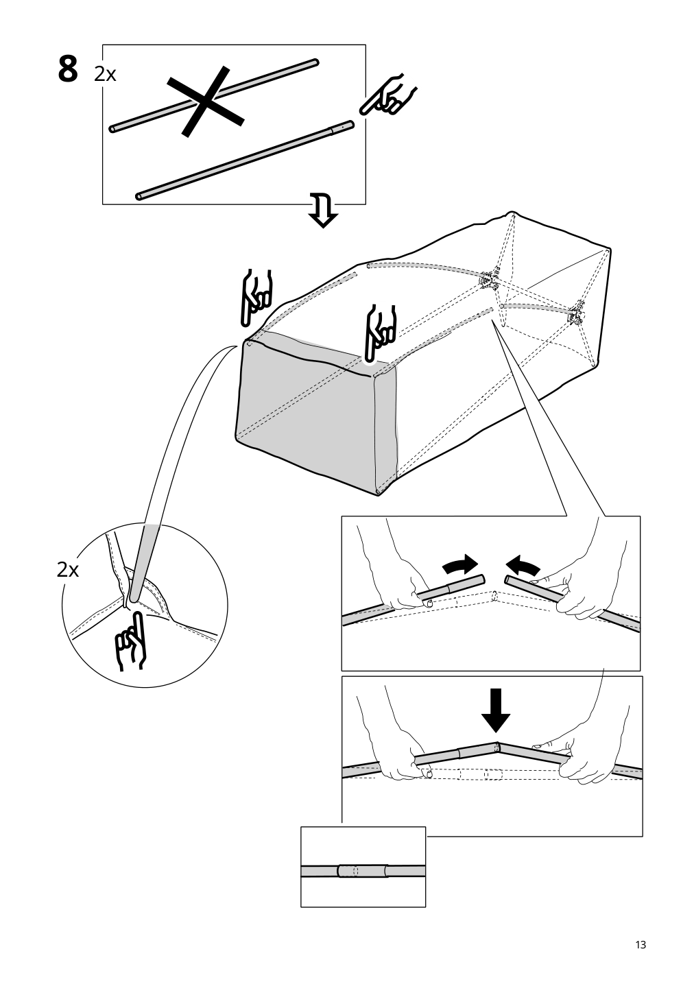 Assembly instructions for IKEA Vuku wardrobe white | Page 13 - IKEA VUKU wardrobe 803.319.73