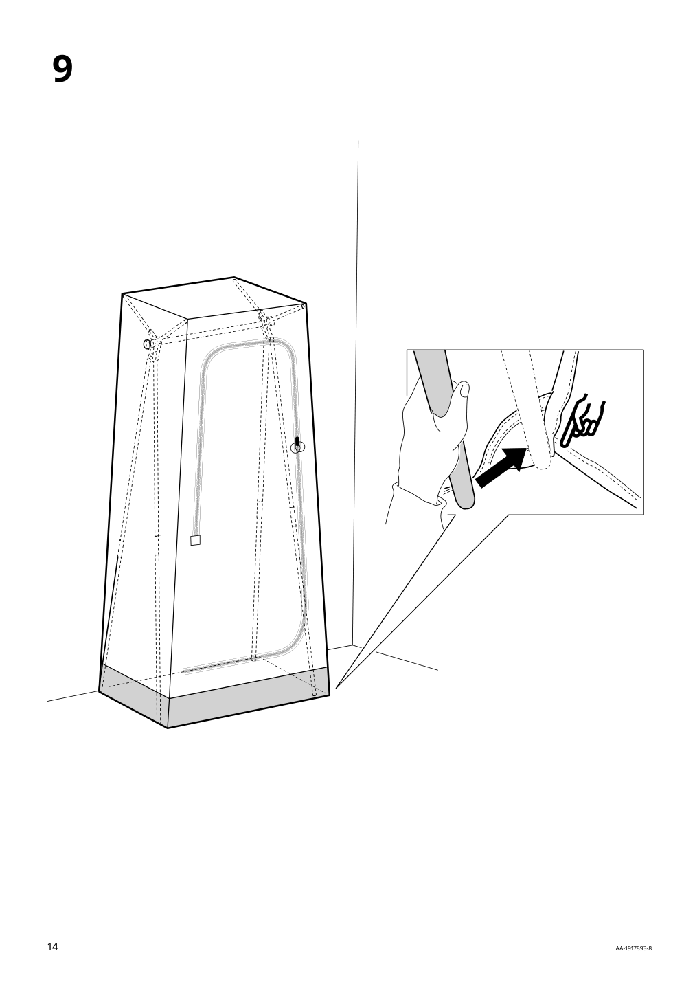 Assembly instructions for IKEA Vuku wardrobe white | Page 14 - IKEA VUKU wardrobe 803.319.73