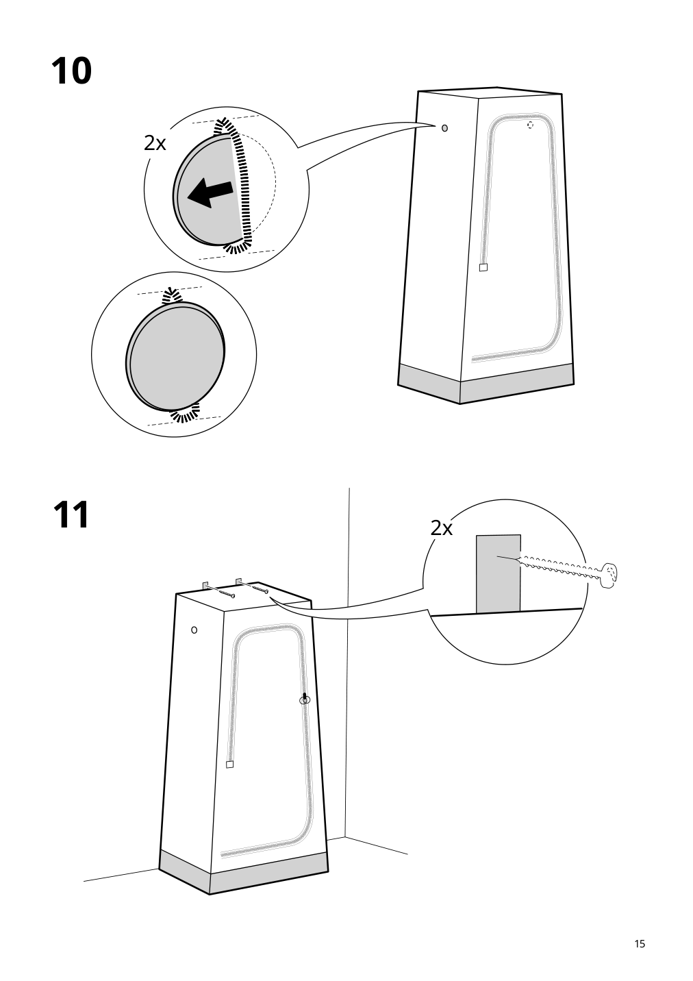 Assembly instructions for IKEA Vuku wardrobe white | Page 15 - IKEA VUKU wardrobe 803.319.73