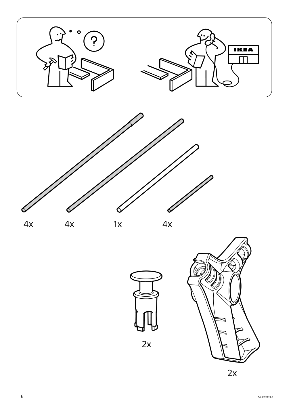 Assembly instructions for IKEA Vuku wardrobe white | Page 6 - IKEA VUKU wardrobe 803.319.73