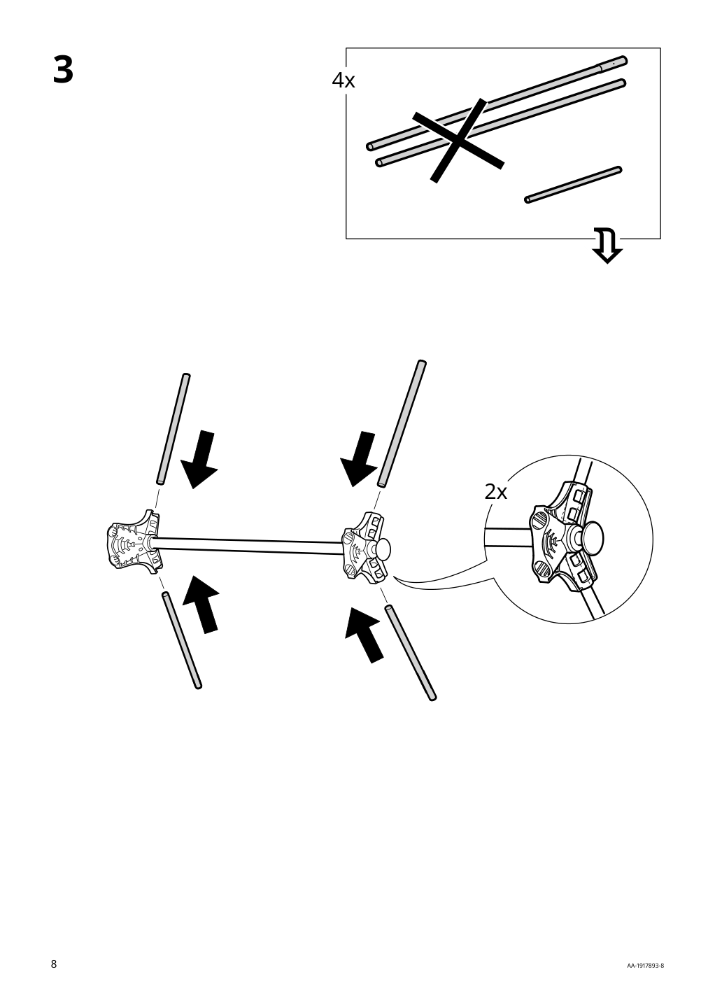 Assembly instructions for IKEA Vuku wardrobe white | Page 8 - IKEA VUKU wardrobe 803.319.73