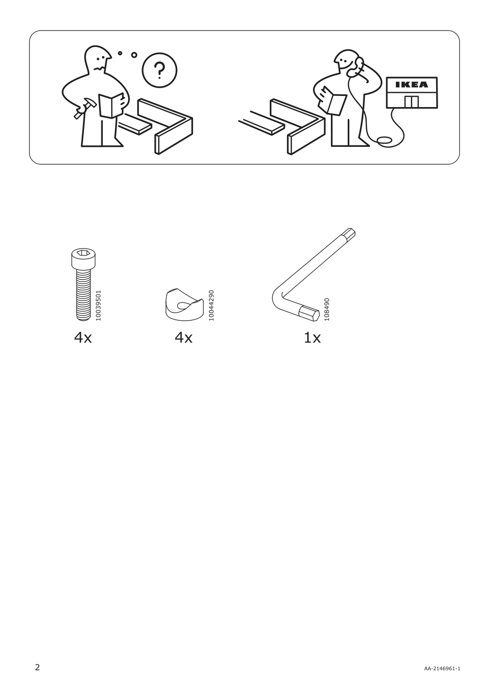 Assembly instructions for IKEA Yngvar bar stool anthracite | Page 2 - IKEA YNGVAR bar stool 604.007.45