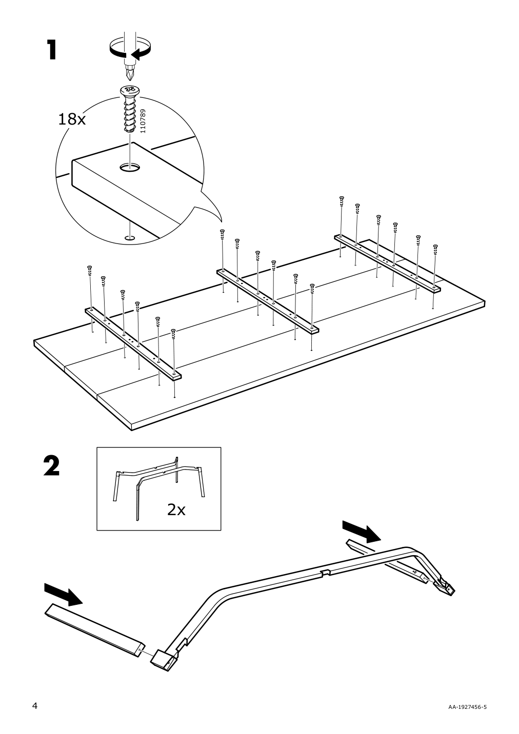 Assembly instructions for IKEA Ypperlig table ash | Page 4 - IKEA YPPERLIG / NILSOVE table and 4 chairs 692.972.92