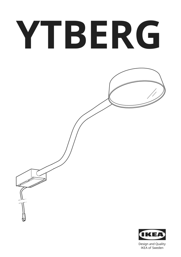 Assembly instructions for IKEA Ytberg cabinet lighting black dimmable | Page 1 - IKEA YTBERG cabinet lighting 605.278.91