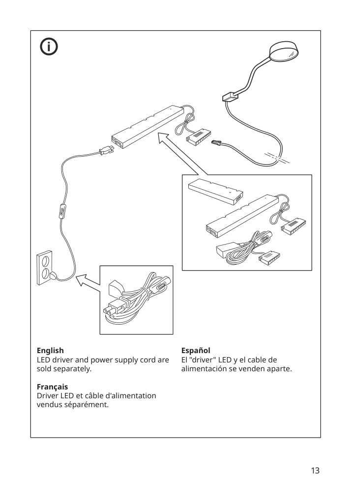 Assembly instructions for IKEA Ytberg cabinet lighting black dimmable | Page 13 - IKEA YTBERG cabinet lighting 605.278.91