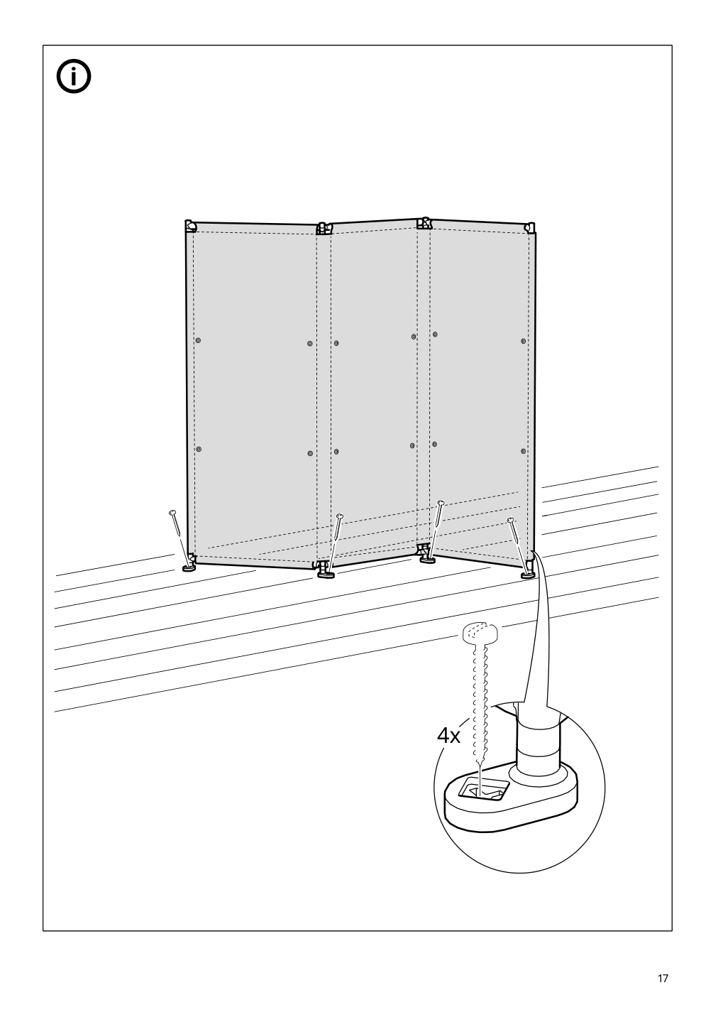 Assembly instructions for IKEA Ytterskaer privacy screen outdoor gray | Page 17 - IKEA YTTERSKÄR privacy screen, outdoor 404.951.36