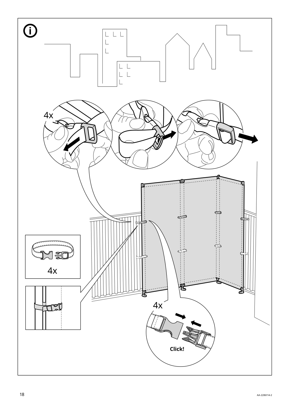 Assembly instructions for IKEA Ytterskaer privacy screen outdoor gray | Page 18 - IKEA YTTERSKÄR privacy screen, outdoor 404.951.36