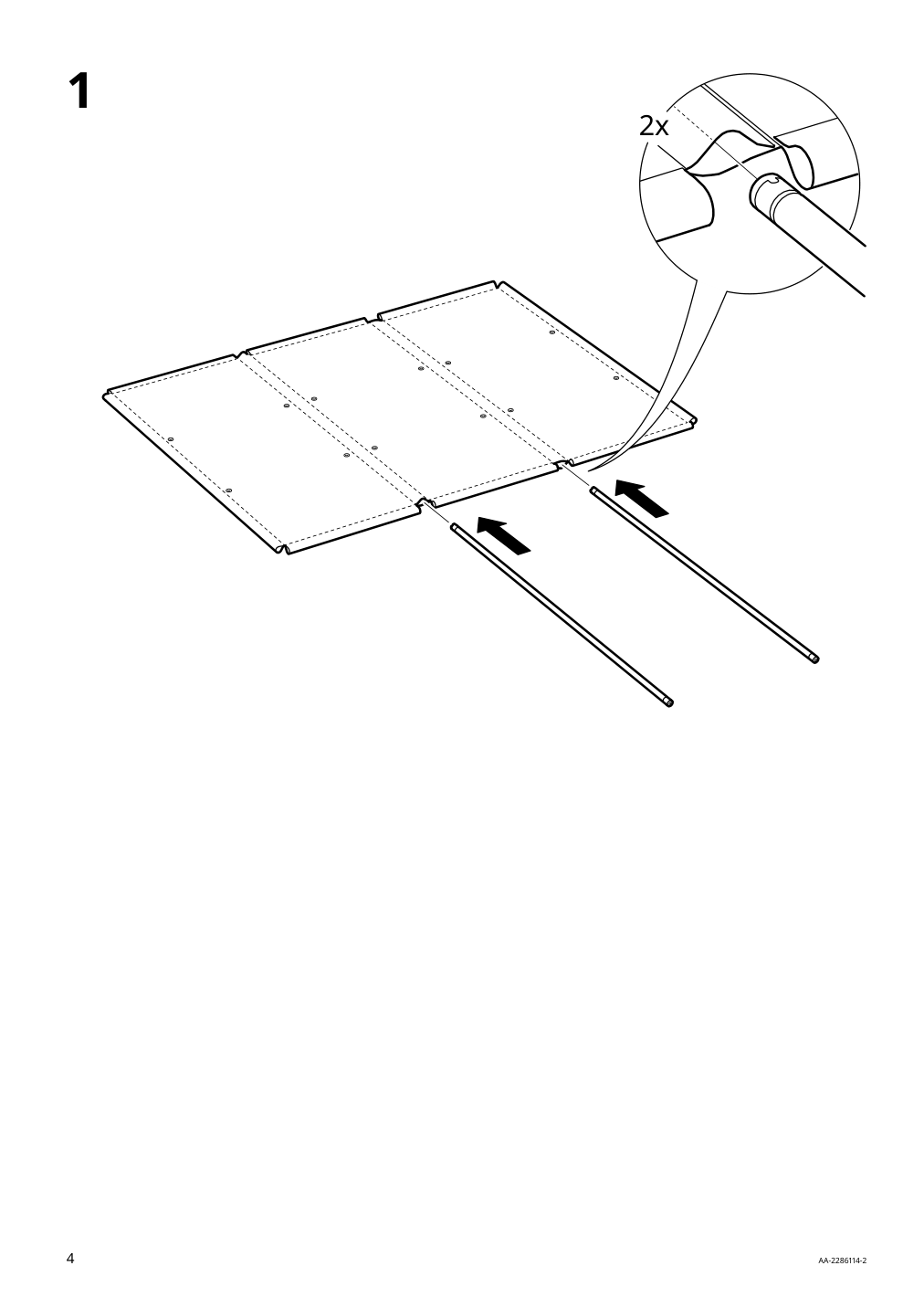 Assembly instructions for IKEA Ytterskaer privacy screen outdoor gray | Page 4 - IKEA YTTERSKÄR privacy screen, outdoor 404.951.36